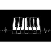 Piano Keys Vintage Style Musical Keyboard Piano Bumper Sticker