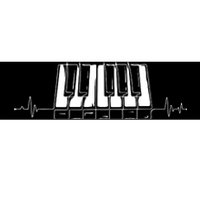 Piano Keys Vintage Style Musical Keyboard Piano Bumper Sticker