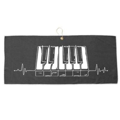 Piano Keys Vintage Style Musical Keyboard Piano Large Microfiber Waffle Golf Towel