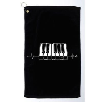 Piano Keys Vintage Style Musical Keyboard Piano Platinum Collection Golf Towel