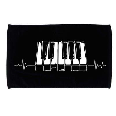 Piano Keys Vintage Style Musical Keyboard Piano Microfiber Hand Towel