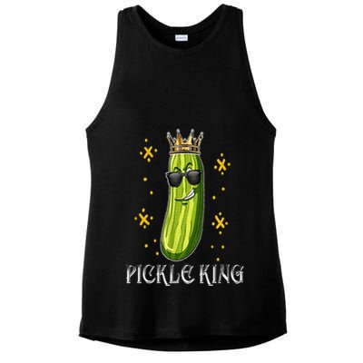 Pickle King Vegan Funny Cucumber Vegetable Pickles Lover Ladies PosiCharge Tri-Blend Wicking Tank