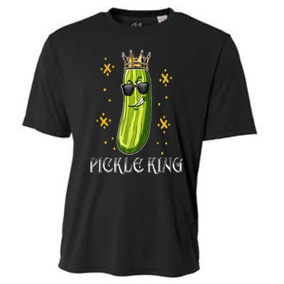 Pickle King Vegan Funny Cucumber Vegetable Pickles Lover Cooling Performance Crew T-Shirt