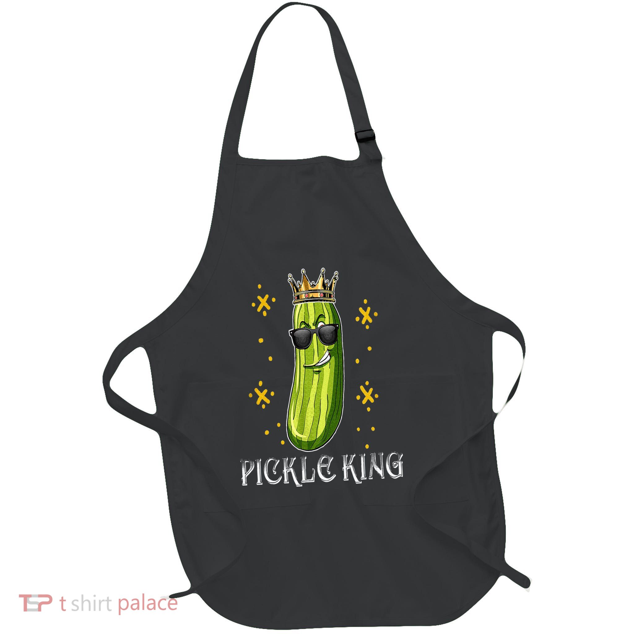 Pickle King Vegan Funny Cucumber Vegetable Pickles Lover Apron