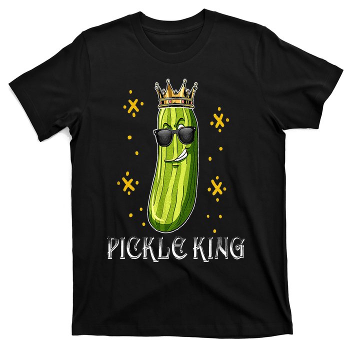 Pickle King Vegan Funny Cucumber Vegetable Pickles Lover T-Shirt