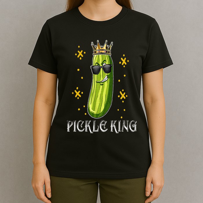 Pickle King Vegan Funny Cucumber Vegetable Pickles Lover T-Shirt