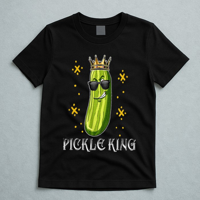 Pickle King Vegan Funny Cucumber Vegetable Pickles Lover T-Shirt