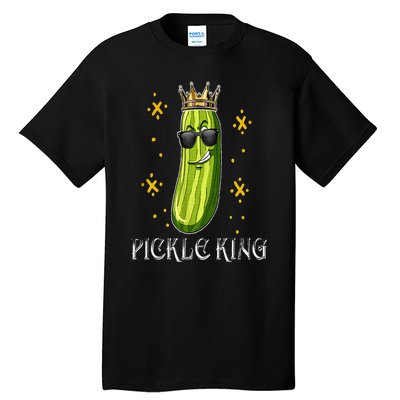 Pickle King Vegan Funny Cucumber Vegetable Pickles Lover Tall T-Shirt