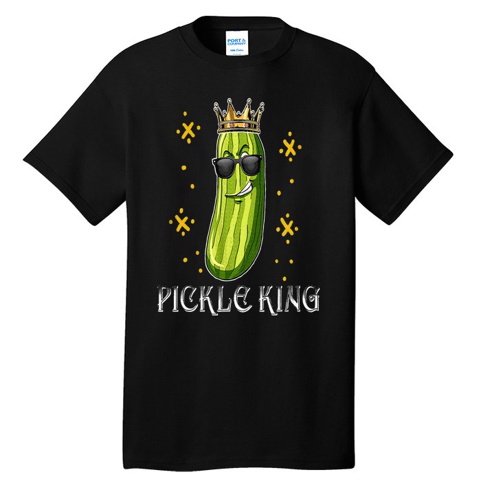 Pickle King Vegan Funny Cucumber Vegetable Pickles Lover Tall T-Shirt