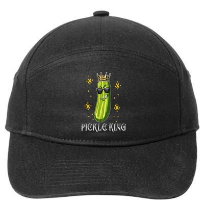 Pickle King Vegan Funny Cucumber Vegetable Pickles Lover 7-Panel Snapback Hat