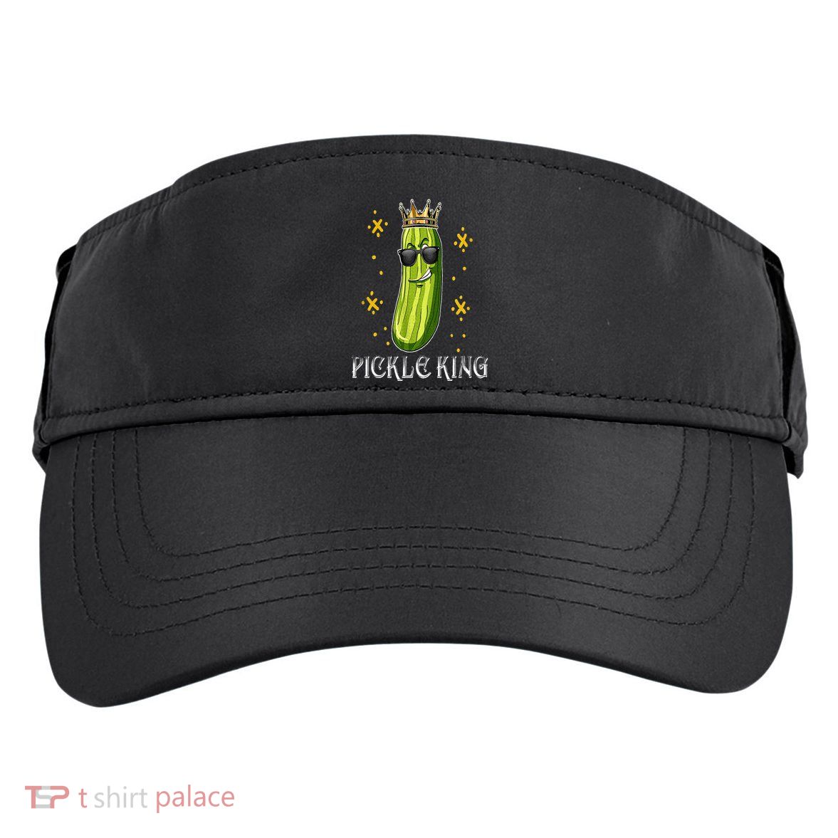 Pickle King Vegan Funny Cucumber Vegetable Pickles Lover Adult Drive Performance Visor