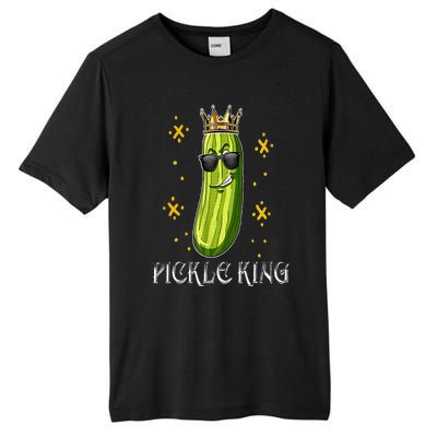 Pickle King Vegan Funny Cucumber Vegetable Pickles Lover Tall Fusion ChromaSoft Performance T-Shirt