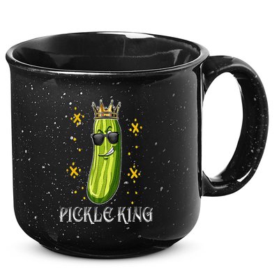 Pickle King Vegan Funny Cucumber Vegetable Pickles Lover 15oz Campfire Ceramic Mug