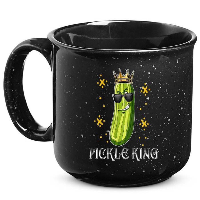 Pickle King Vegan Funny Cucumber Vegetable Pickles Lover 15oz Campfire Ceramic Mug