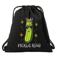 Pickle King Vegan Funny Cucumber Vegetable Pickles Lover Drawstring Bag