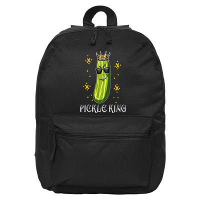 Pickle King Vegan Funny Cucumber Vegetable Pickles Lover 16 in Basic Backpack