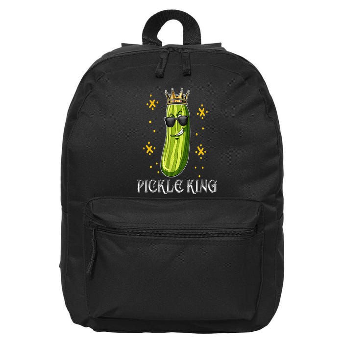 Pickle King Vegan Funny Cucumber Vegetable Pickles Lover 16 in Basic Backpack