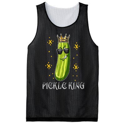 Pickle King Vegan Funny Cucumber Vegetable Pickles Lover Mesh Reversible Basketball Jersey Tank