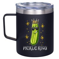 Pickle King Vegan Funny Cucumber Vegetable Pickles Lover 12oz Stainless Steel Coffee Mug