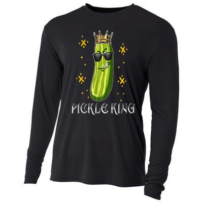 Pickle King Vegan Funny Cucumber Vegetable Pickles Lover Cooling Performance Long Sleeve Crew