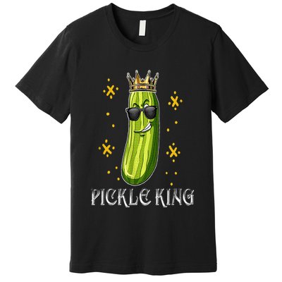 Pickle King Vegan Funny Cucumber Vegetable Pickles Lover Premium T-Shirt