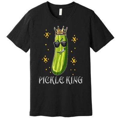 Pickle King Vegan Funny Cucumber Vegetable Pickles Lover Premium T-Shirt