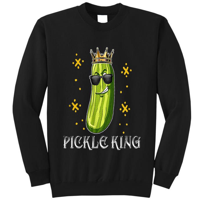 Pickle King Vegan Funny Cucumber Vegetable Pickles Lover Tall Sweatshirt