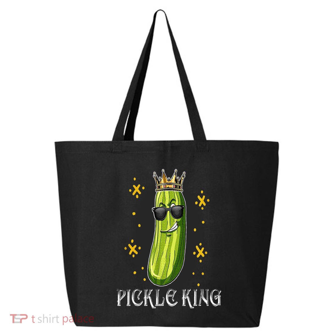 Pickle King Vegan Funny Cucumber Vegetable Pickles Lover 25L Jumbo Tote