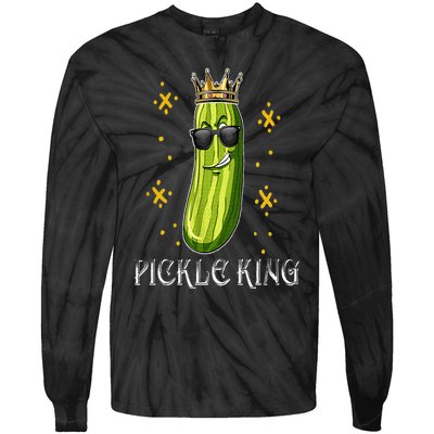 Pickle King Vegan Funny Cucumber Vegetable Pickles Lover Tie-Dye Long Sleeve Shirt