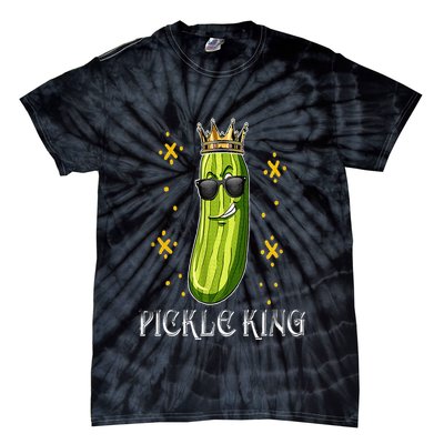 Pickle King Vegan Funny Cucumber Vegetable Pickles Lover Tie-Dye T-Shirt