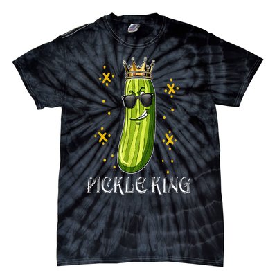 Pickle King Vegan Funny Cucumber Vegetable Pickles Lover Tie-Dye T-Shirt