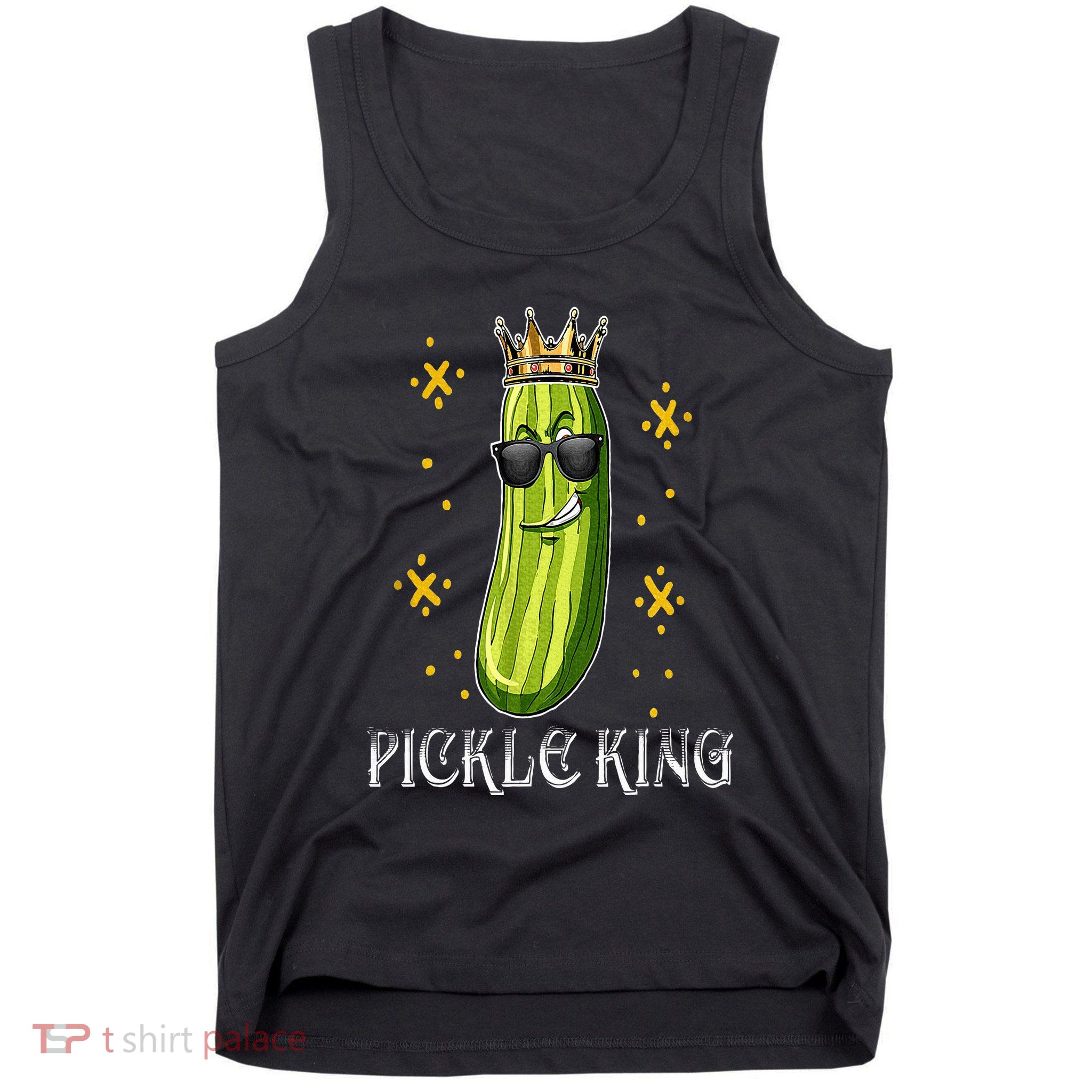 Pickle King Vegan Funny Cucumber Vegetable Pickles Lover Tank Top