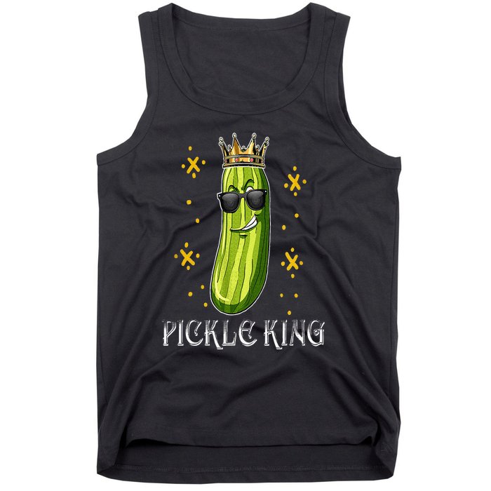 Pickle King Vegan Funny Cucumber Vegetable Pickles Lover Tank Top