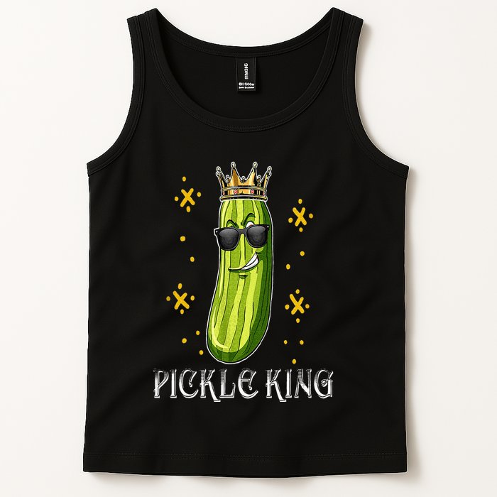 Pickle King Vegan Funny Cucumber Vegetable Pickles Lover Tank Top