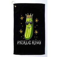 Pickle King Vegan Funny Cucumber Vegetable Pickles Lover Golf Towel