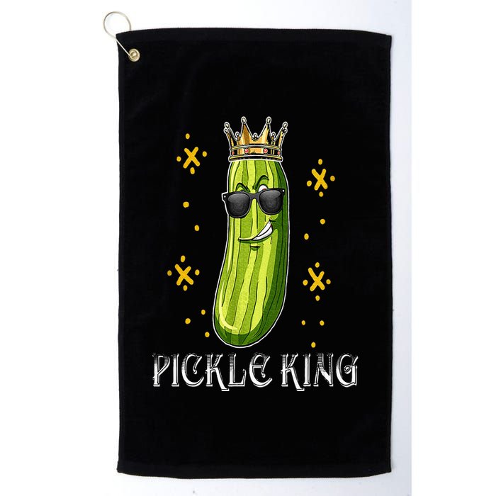 Pickle King Vegan Funny Cucumber Vegetable Pickles Lover Golf Towel
