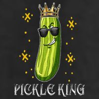 Pickle King Vegan Funny Cucumber Vegetable Pickles Lover Golf Towel