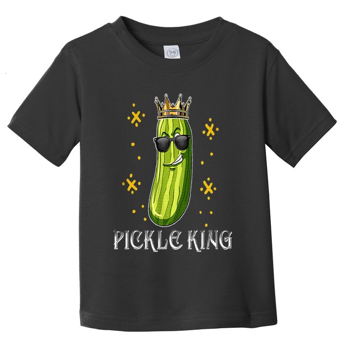 Pickle King Vegan Funny Cucumber Vegetable Pickles Lover Toddler T-Shirt