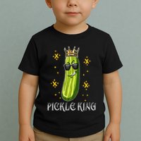 Pickle King Vegan Funny Cucumber Vegetable Pickles Lover Toddler T-Shirt