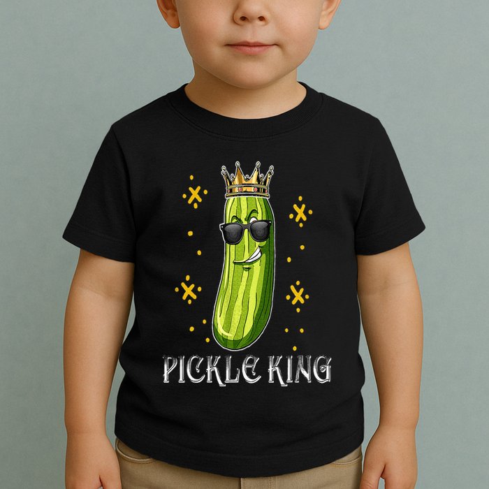Pickle King Vegan Funny Cucumber Vegetable Pickles Lover Toddler T-Shirt