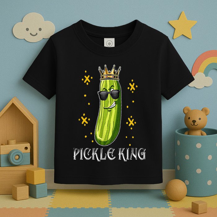 Pickle King Vegan Funny Cucumber Vegetable Pickles Lover Toddler T-Shirt