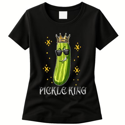 Pickle King Vegan Funny Cucumber Vegetable Pickles Lover Womens T-Shirt