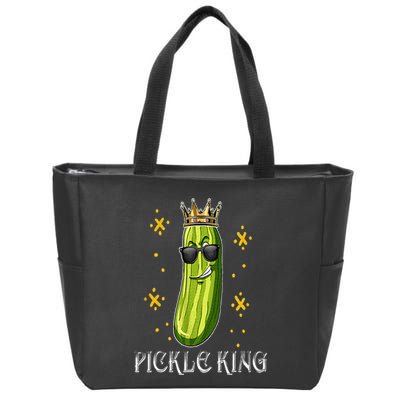 Pickle King Vegan Funny Cucumber Vegetable Pickles Lover Zip Tote Bag