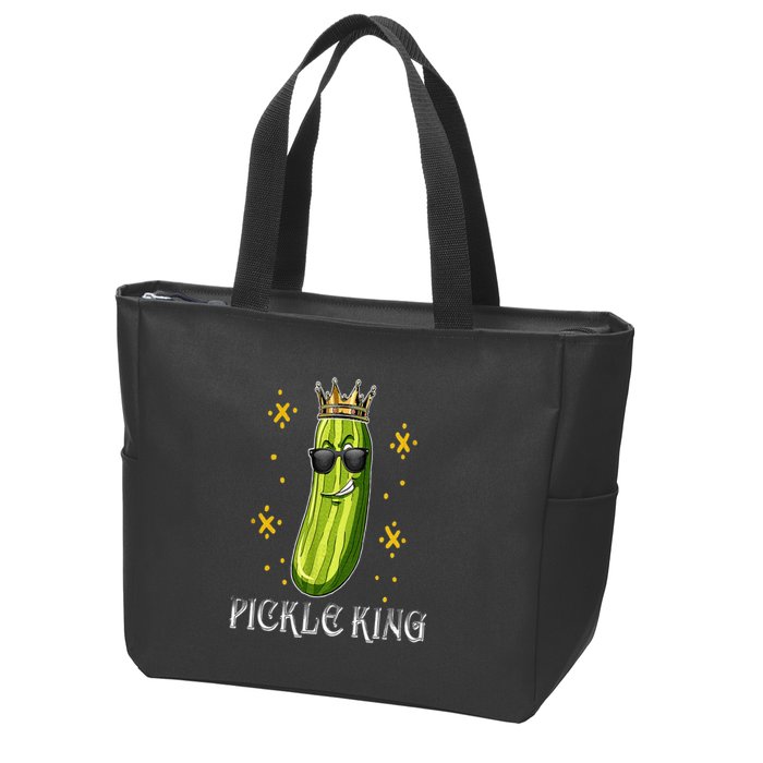 Pickle King Vegan Funny Cucumber Vegetable Pickles Lover Zip Tote Bag
