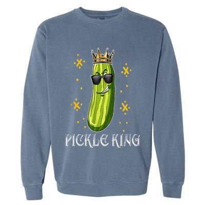 Pickle King Vegan Funny Cucumber Vegetable Pickles Lover Garment-Dyed Sweatshirt