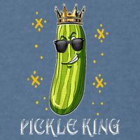 Pickle King Vegan Funny Cucumber Vegetable Pickles Lover Garment-Dyed Sweatshirt