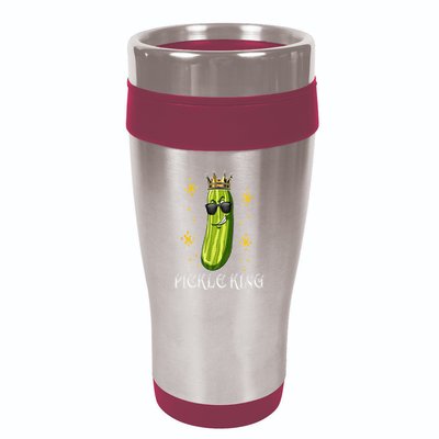 Pickle King Vegan Funny Cucumber Vegetable Pickles Lover 16oz Travel Tumbler