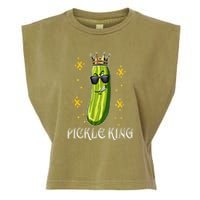 Pickle King Vegan Funny Cucumber Vegetable Pickles Lover Garment-Dyed Women's Muscle Tee