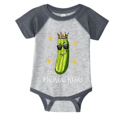 Pickle King Vegan Funny Cucumber Vegetable Pickles Lover Infant Baby Jersey Bodysuit