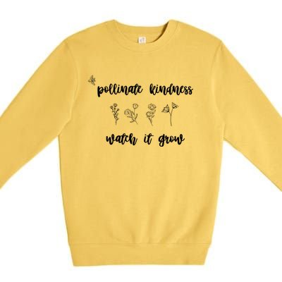 Pollinate Kindness Watch It Grow Acceptance Autism Gift Premium Crewneck Sweatshirt